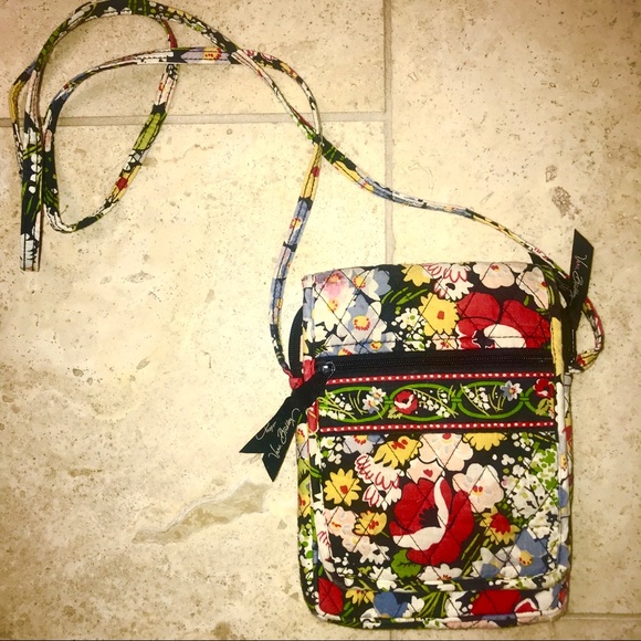 Vera Bradley Red Poppy Fields Floral Crossbody Bag - Picture 2 of 5